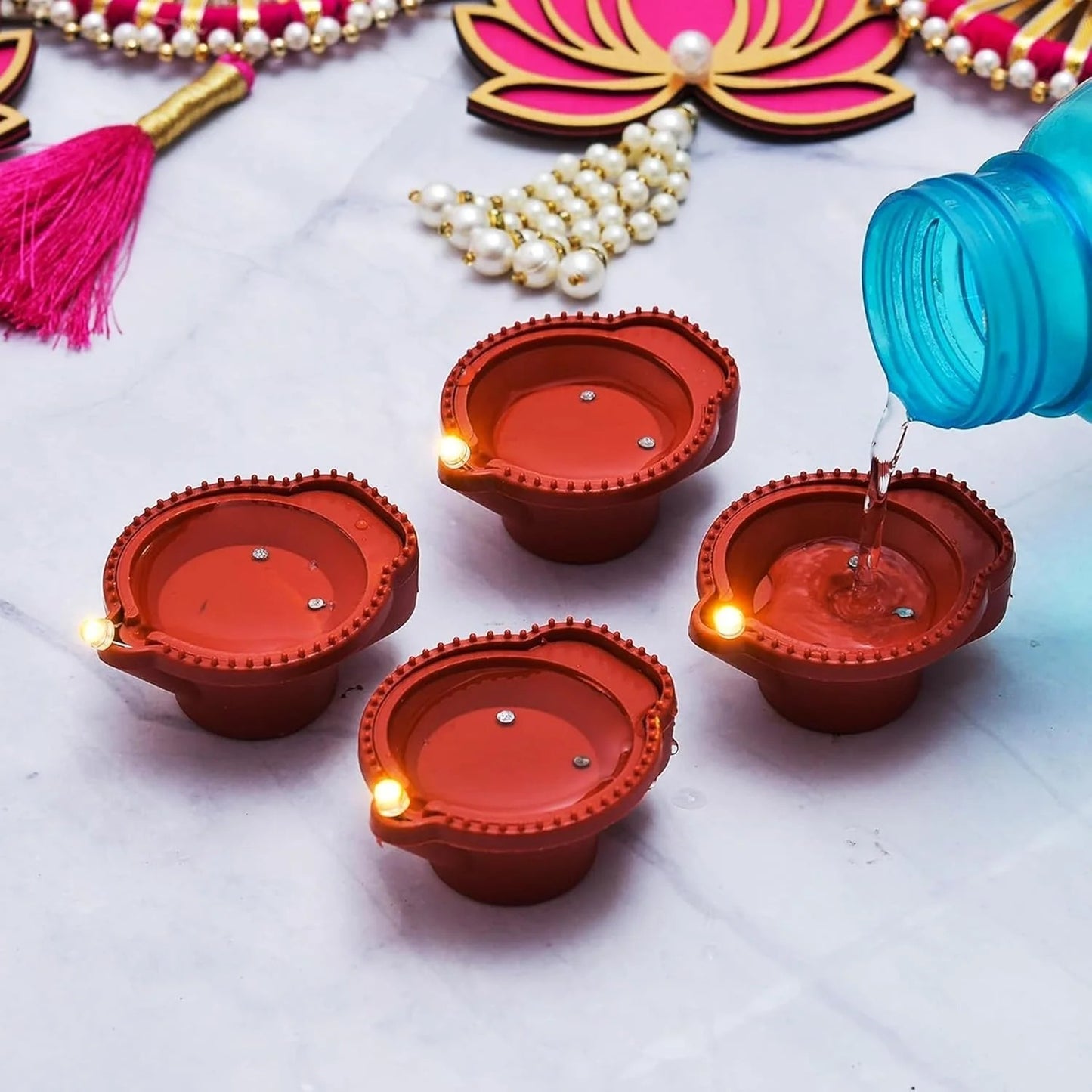 Reusable Water Sensor LED Diyas – Bright, Long-Lasting & Hassle-Free